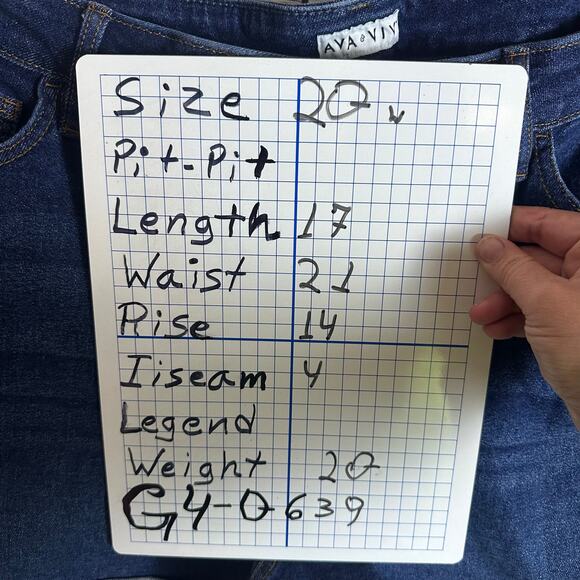 Ava & viv Bermuda denim shorts dark wash high-rise Mini pockets plus size ￼ - Picture 13 of 13